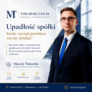 Upadłość Spółki kiedy należy działać