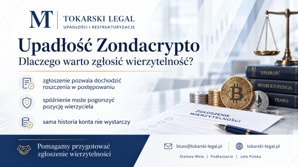 Upadłość giełdy Zondacrypto. Zgłoszenie wierzytelności w Estonii
